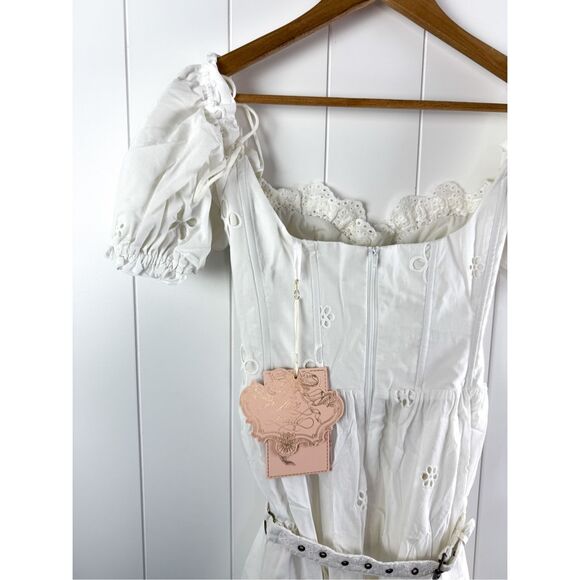 NWT LaceMade "I Flipped" Corset Dress in White Size XS $119 - Picture 9 of 16